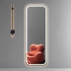 Luminous frame mirror red abstract art seat home decoration mirror creative seating furniture Item Picture